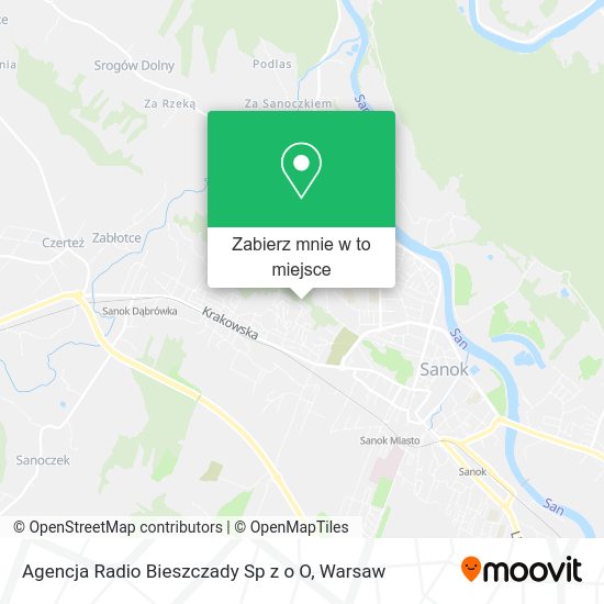 Mapa Agencja Radio Bieszczady Sp z o O