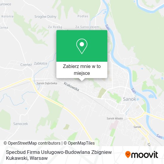 Mapa Specbud Firma Usługowo-Budowlana Zbigniew Kukawski