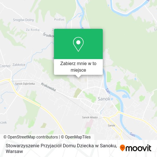 Mapa Stowarzyszenie Przyjaciół Domu Dziecka w Sanoku