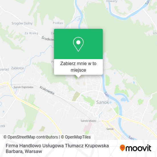 Mapa Firma Handlowo Usługowa Tłumacz Krupowska Barbara