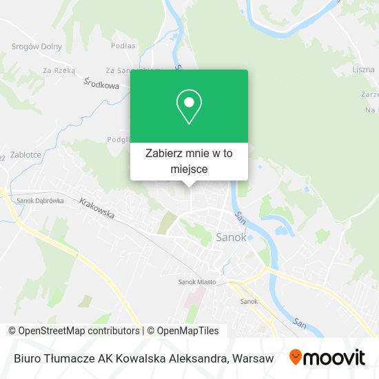 Mapa Biuro Tłumacze AK Kowalska Aleksandra