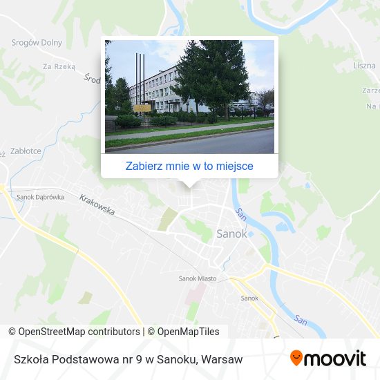 Mapa Szkoła Podstawowa nr 9 w Sanoku