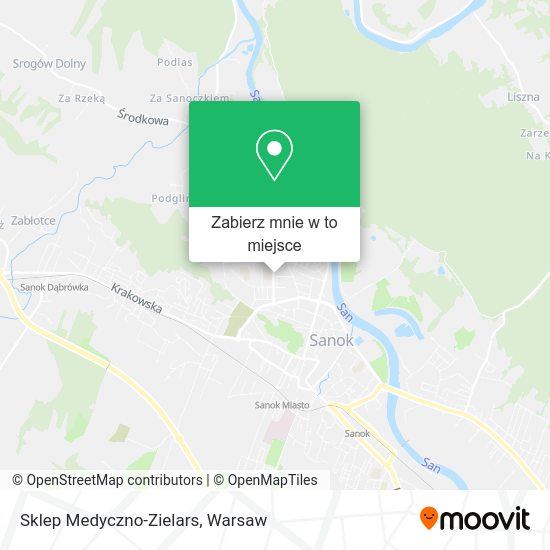 Mapa Sklep Medyczno-Zielars