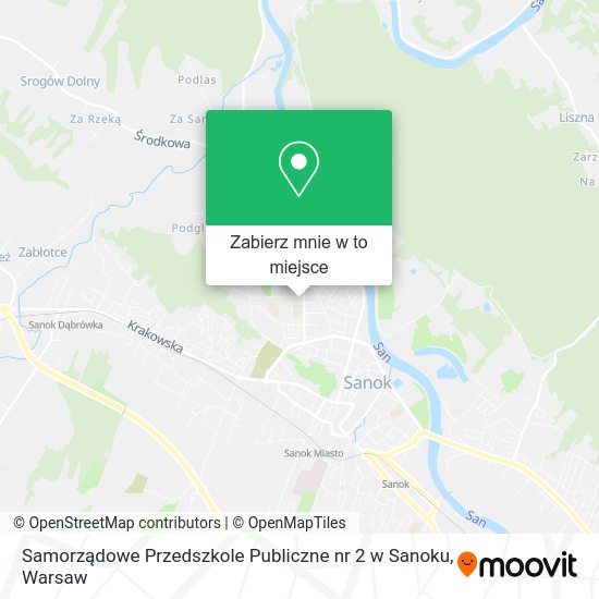 Mapa Samorządowe Przedszkole Publiczne nr 2 w Sanoku