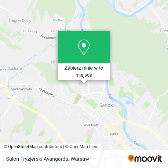 Mapa Salon Fryzjerski Avangarda