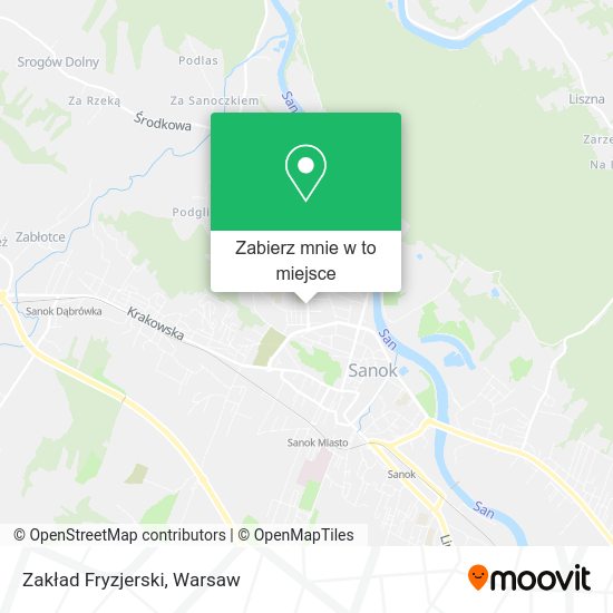 Mapa Zakład Fryzjerski