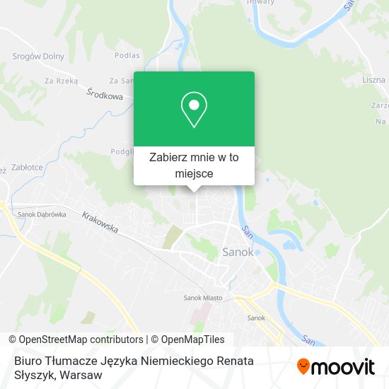 Mapa Biuro Tłumacze Języka Niemieckiego Renata Słyszyk