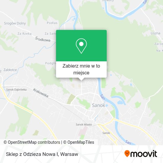 Mapa Sklep z Odzieza Nowa I