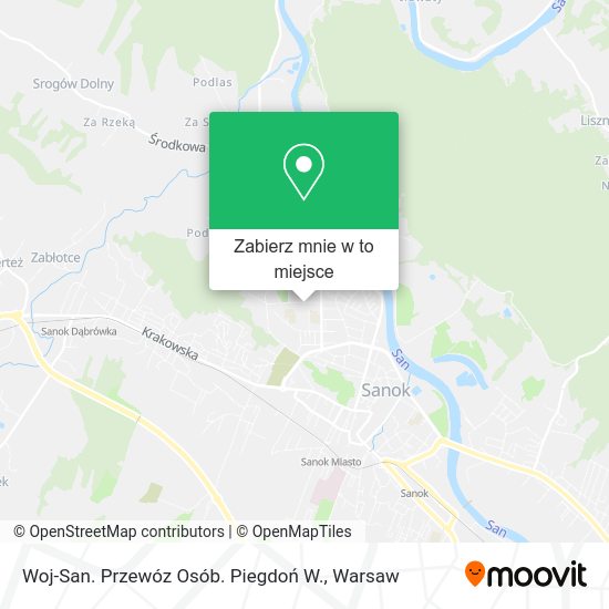 Mapa Woj-San. Przewóz Osób. Piegdoń W.