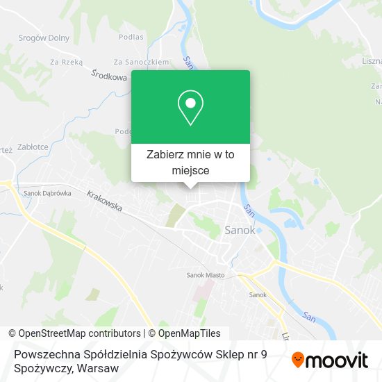 Mapa Powszechna Spółdzielnia Spożywców Sklep nr 9 Spożywczy