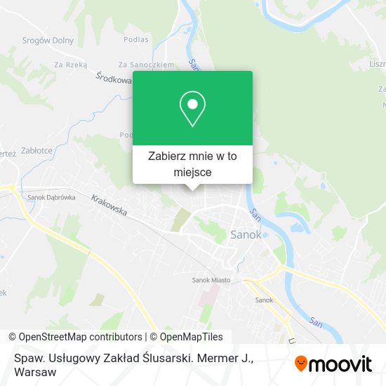 Mapa Spaw. Usługowy Zakład Ślusarski. Mermer J.