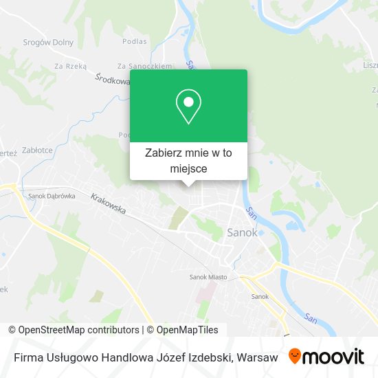 Mapa Firma Usługowo Handlowa Józef Izdebski