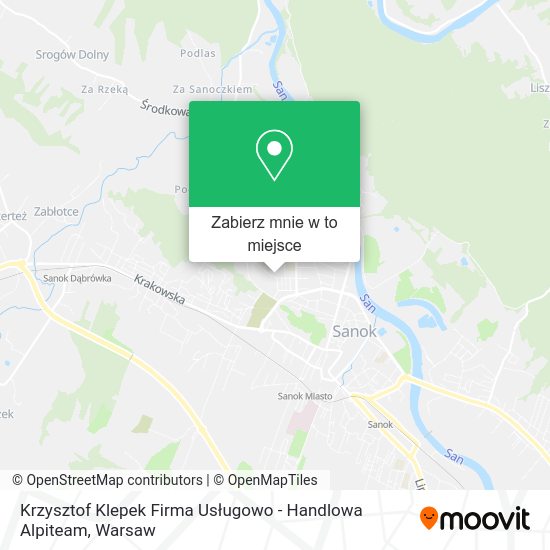 Mapa Krzysztof Klepek Firma Usługowo - Handlowa Alpiteam