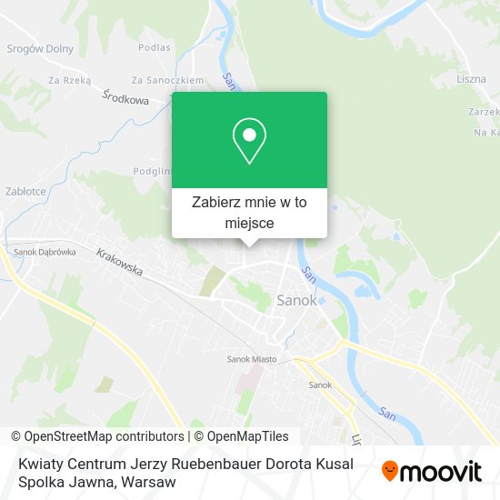 Mapa Kwiaty Centrum Jerzy Ruebenbauer Dorota Kusal Spolka Jawna