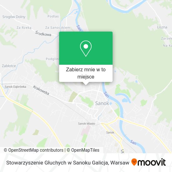 Mapa Stowarzyszenie Głuchych w Sanoku Galicja