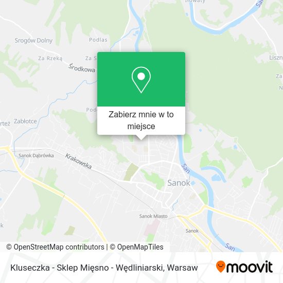 Mapa Kluseczka - Sklep Mięsno - Wędliniarski