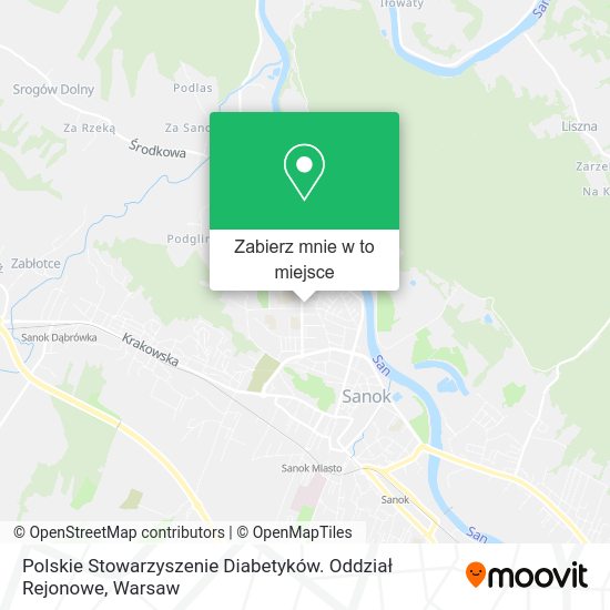 Mapa Polskie Stowarzyszenie Diabetyków. Oddział Rejonowe