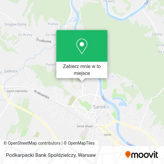 Mapa Podkarpacki Bank Spoldzielczy