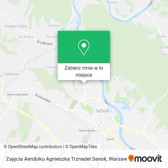 Mapa Zajęcia Aerobiku Agnieszka Trznadel Sanok