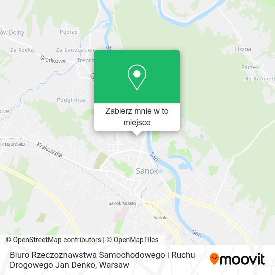 Mapa Biuro Rzeczoznawstwa Samochodowego i Ruchu Drogowego Jan Denko