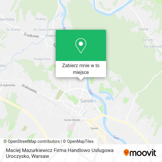 Mapa Maciej Mazurkiewicz Firma Handlowo Usługowa Uroczysko