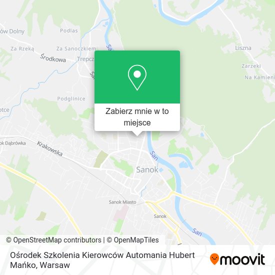 Mapa Ośrodek Szkolenia Kierowców Automania Hubert Mańko