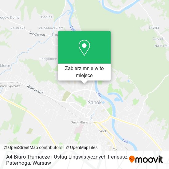 Mapa A4 Biuro Tłumacze i Usług Lingwistycznych Ireneusz Paternoga