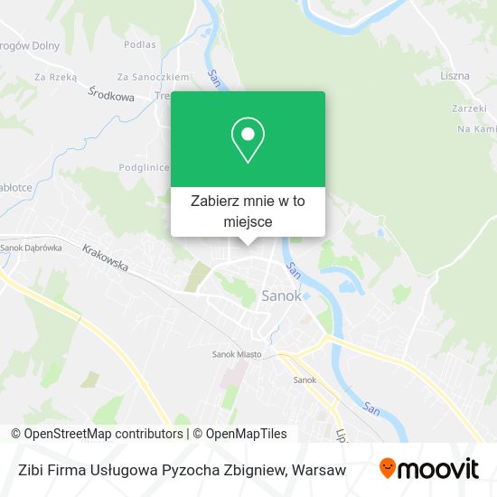 Mapa Zibi Firma Usługowa Pyzocha Zbigniew