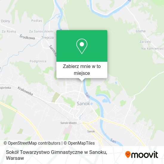 Mapa Sokół Towarzystwo Gimnastyczne w Sanoku