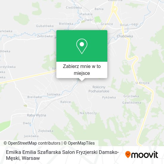 Mapa Emilka Emilia Szaflarska Salon Fryzjerski Damsko- Męski