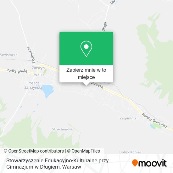 Mapa Stowarzyszenie Edukacyjno-Kulturalne przy Gimnazjum w Długiem