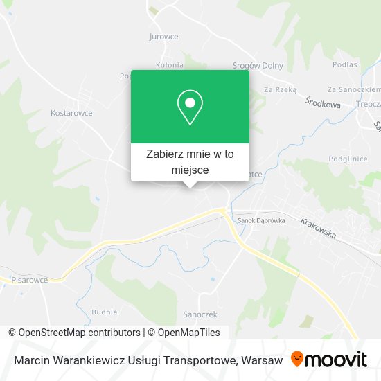 Mapa Marcin Warankiewicz Usługi Transportowe