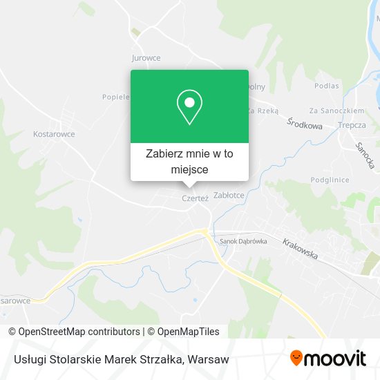 Mapa Usługi Stolarskie Marek Strzałka