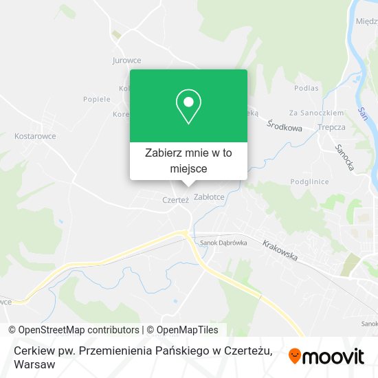 Mapa Cerkiew pw. Przemienienia Pańskiego w Czerteżu