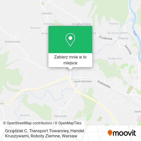 Mapa Grządziel C. Transport Towarowy, Handel Kruszywami, Roboty Ziemne