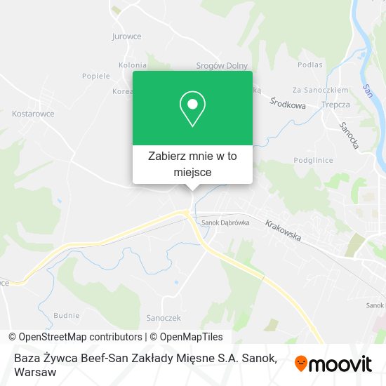 Mapa Baza Żywca Beef-San Zakłady Mięsne S.A. Sanok