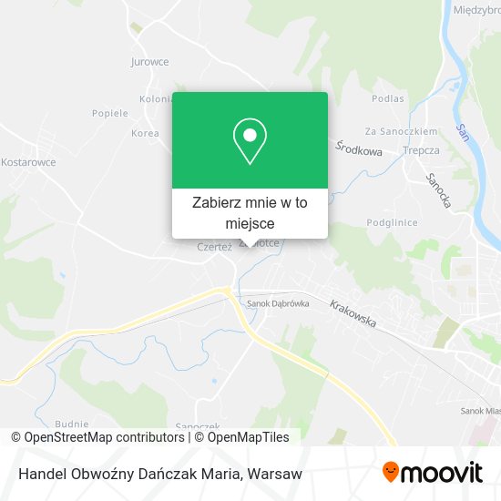 Mapa Handel Obwoźny Dańczak Maria