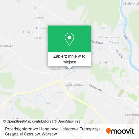 Mapa Przedsiębiorstwo Handlowo Usługowe Transprzęt Grządziel Czesław