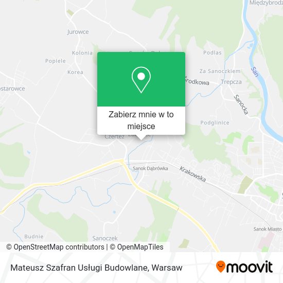 Mapa Mateusz Szafran Usługi Budowlane