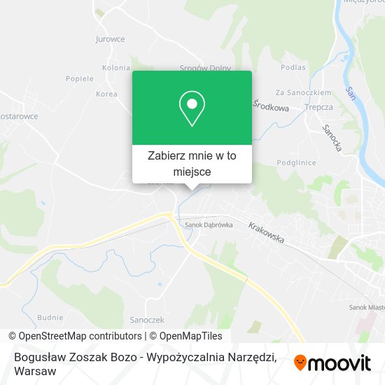 Mapa Bogusław Zoszak Bozo - Wypożyczalnia Narzędzi