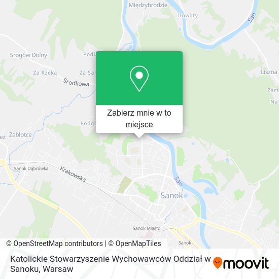 Mapa Katolickie Stowarzyszenie Wychowawców Oddział w Sanoku