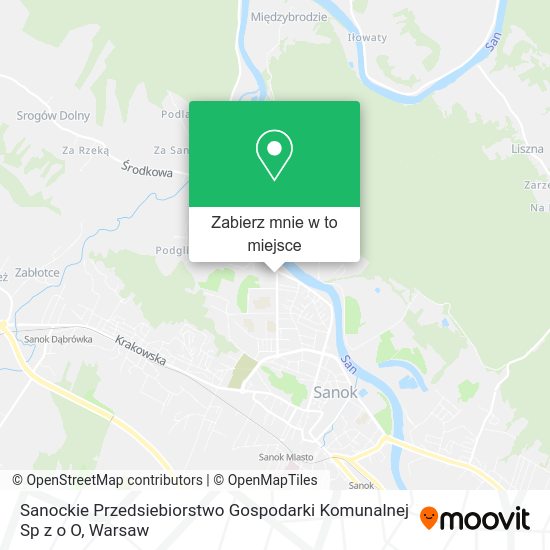 Mapa Sanockie Przedsiebiorstwo Gospodarki Komunalnej Sp z o O