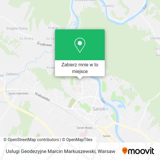 Mapa Usługi Geodezyjne Marcin Markuszewski