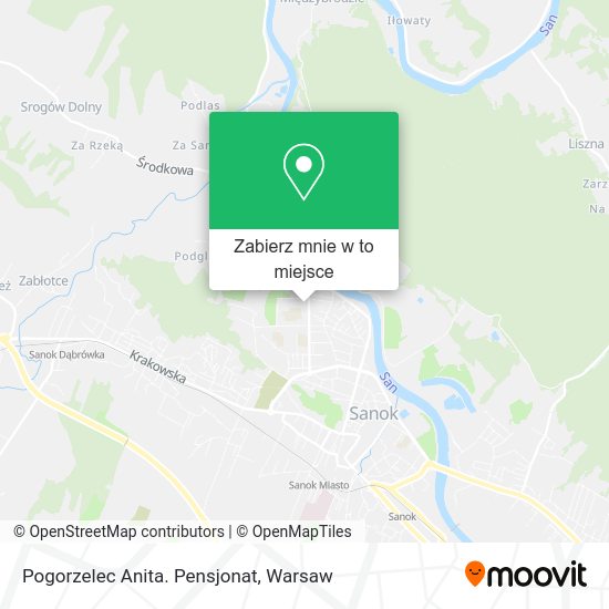 Mapa Pogorzelec Anita. Pensjonat