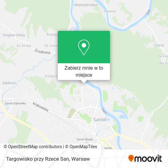 Mapa Targowisko przy Rzece San