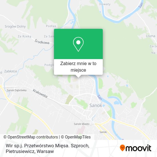 Mapa Wir sp.j. Przetwórstwo Mięsa. Szproch, Pietrusiewicz