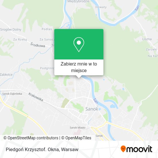 Mapa Piedgoń Krzysztof. Okna