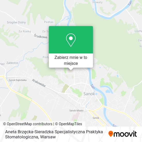 Mapa Aneta Brzęcka-Sieradzka Specjalistyczna Praktyka Stomatologiczna