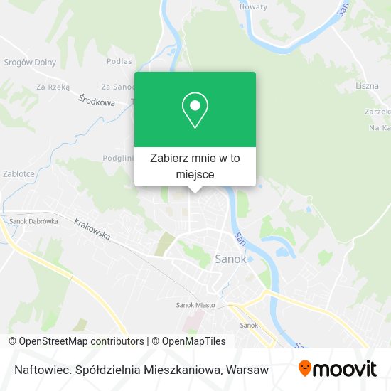 Mapa Naftowiec. Spółdzielnia Mieszkaniowa