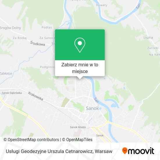 Mapa Usługi Geodezyjne Urszula Cetnarowicz